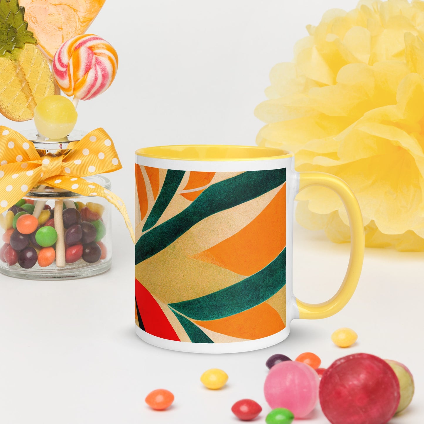 Hot Forest Ceramic Mug with Color Inside