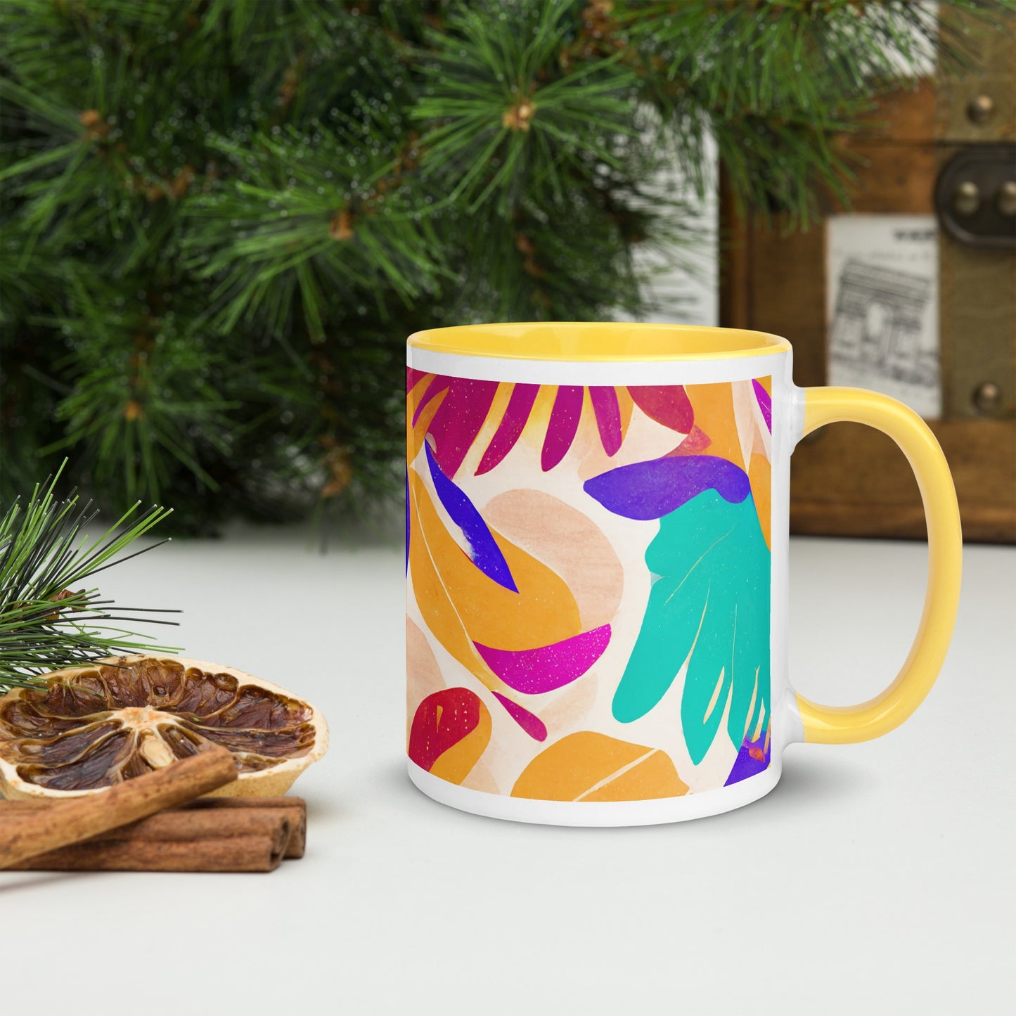 Dominica Ceramic Mug with Color Inside