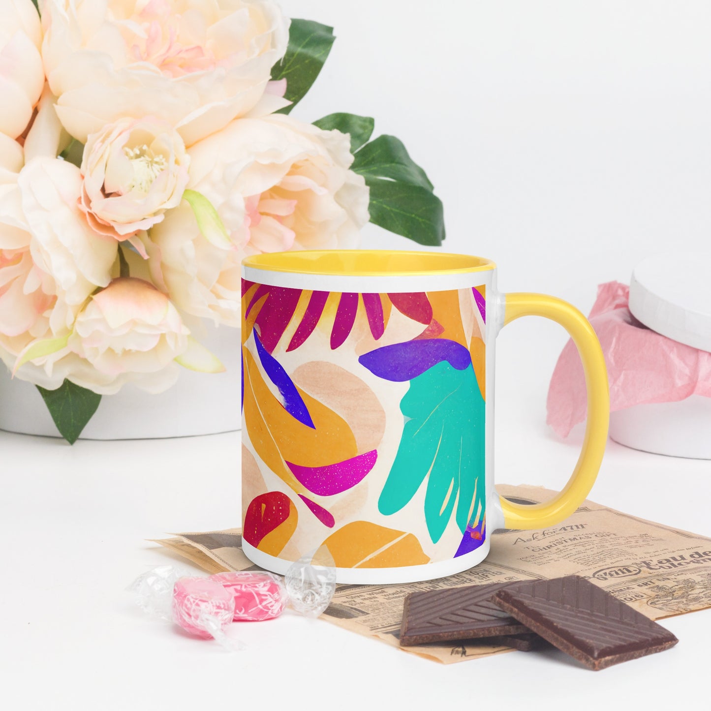 Dominica Ceramic Mug with Color Inside