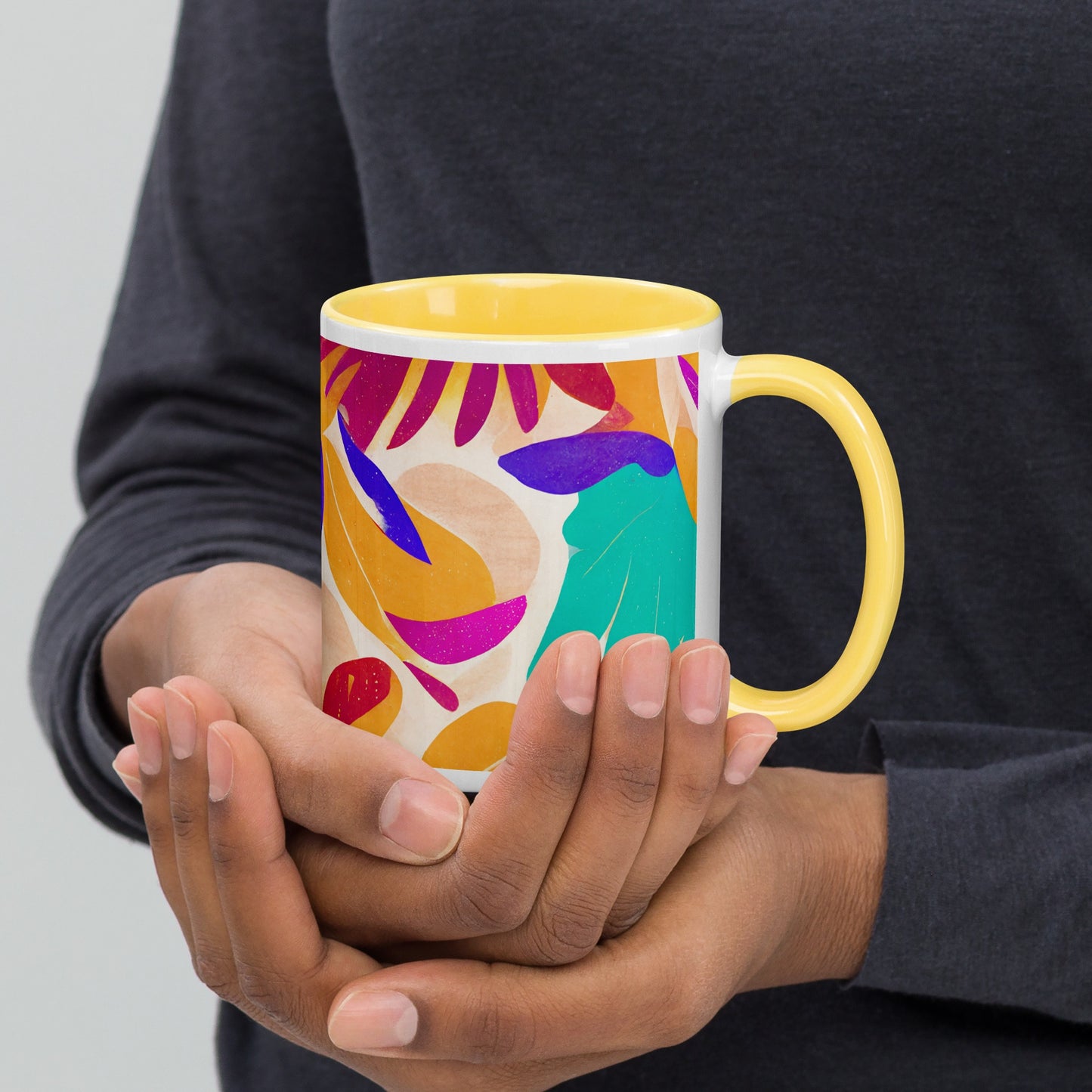 Dominica Ceramic Mug with Color Inside