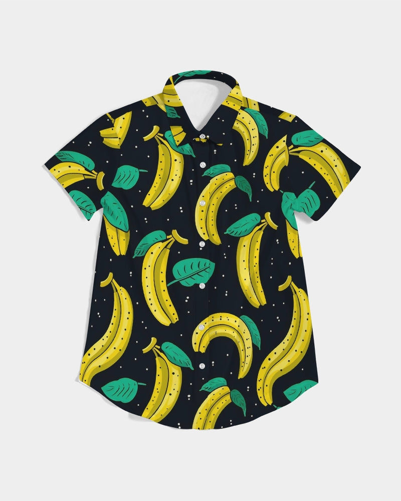 Bananas Camisa de Manga Curta com Botões