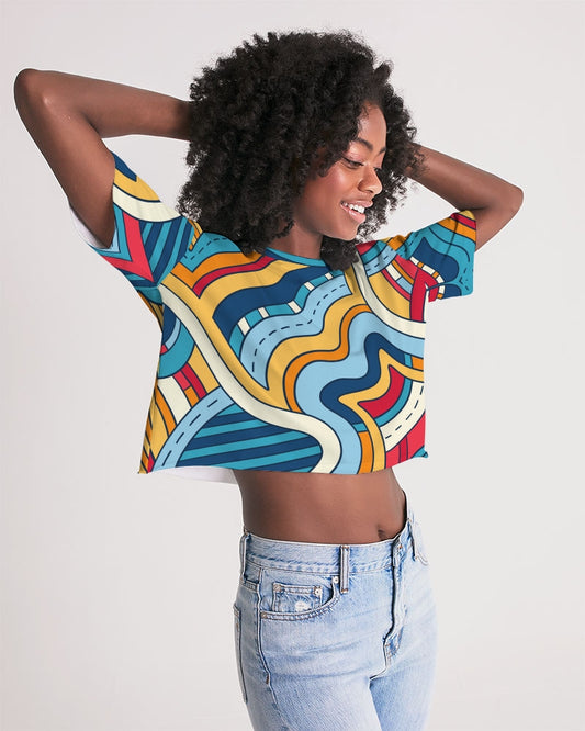 Dashes Lounge Cropped T-shirt