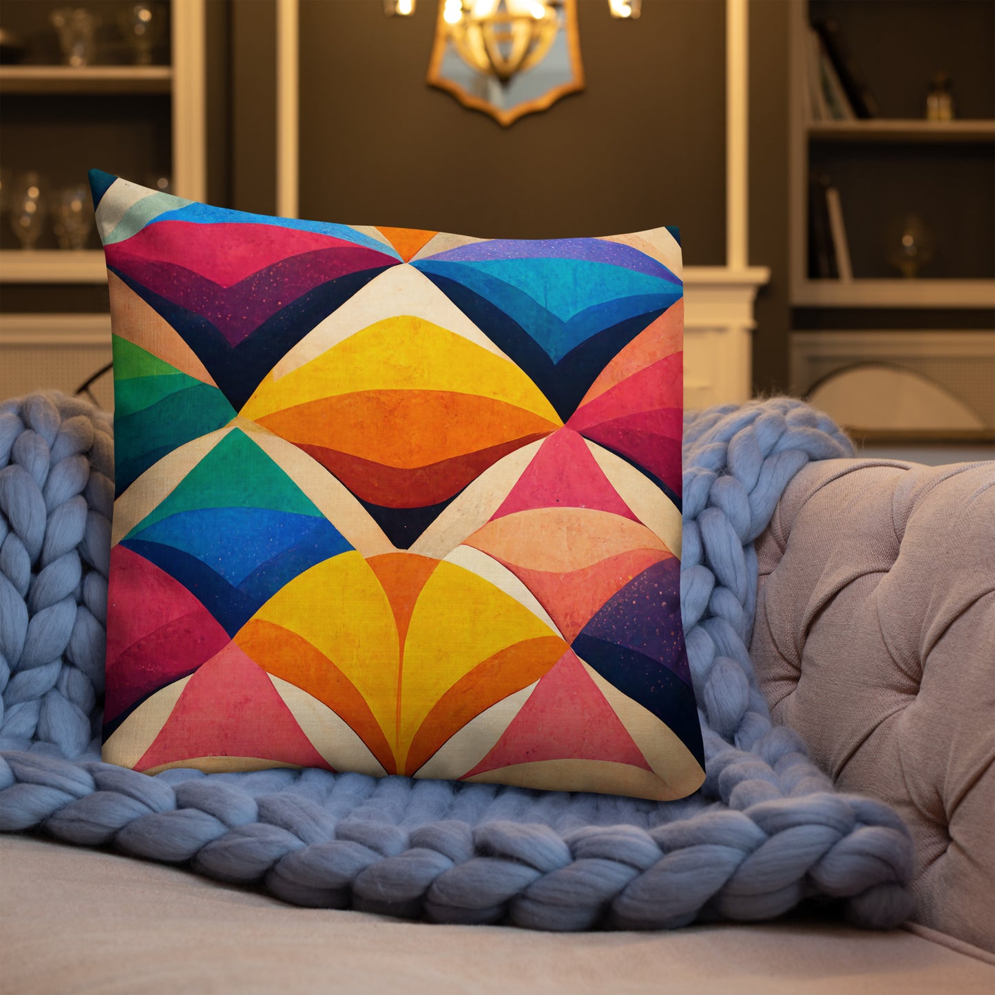 Symmetrical Illusion Premium Pillow