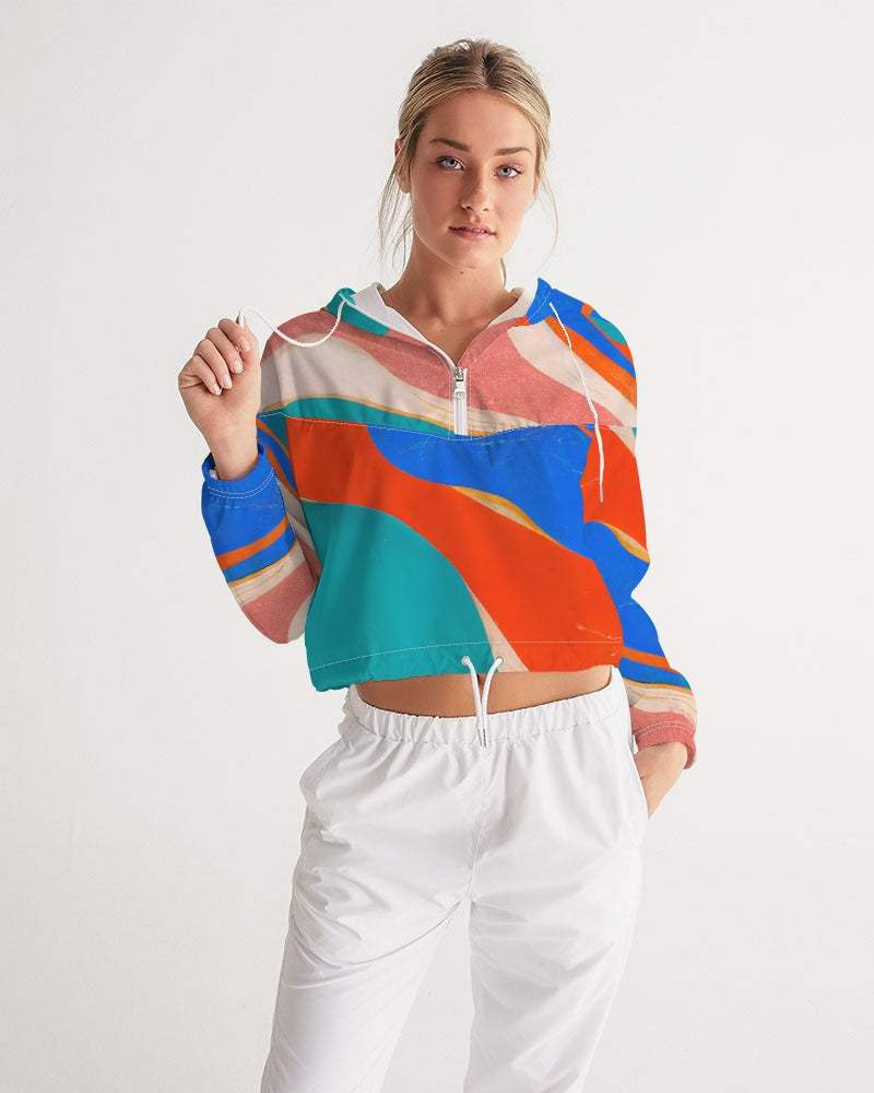 Marble Wonder Cropped Windbreaker