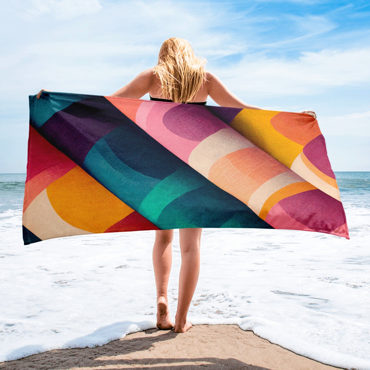 Colored Mesh Toalha de Praia e de Banho