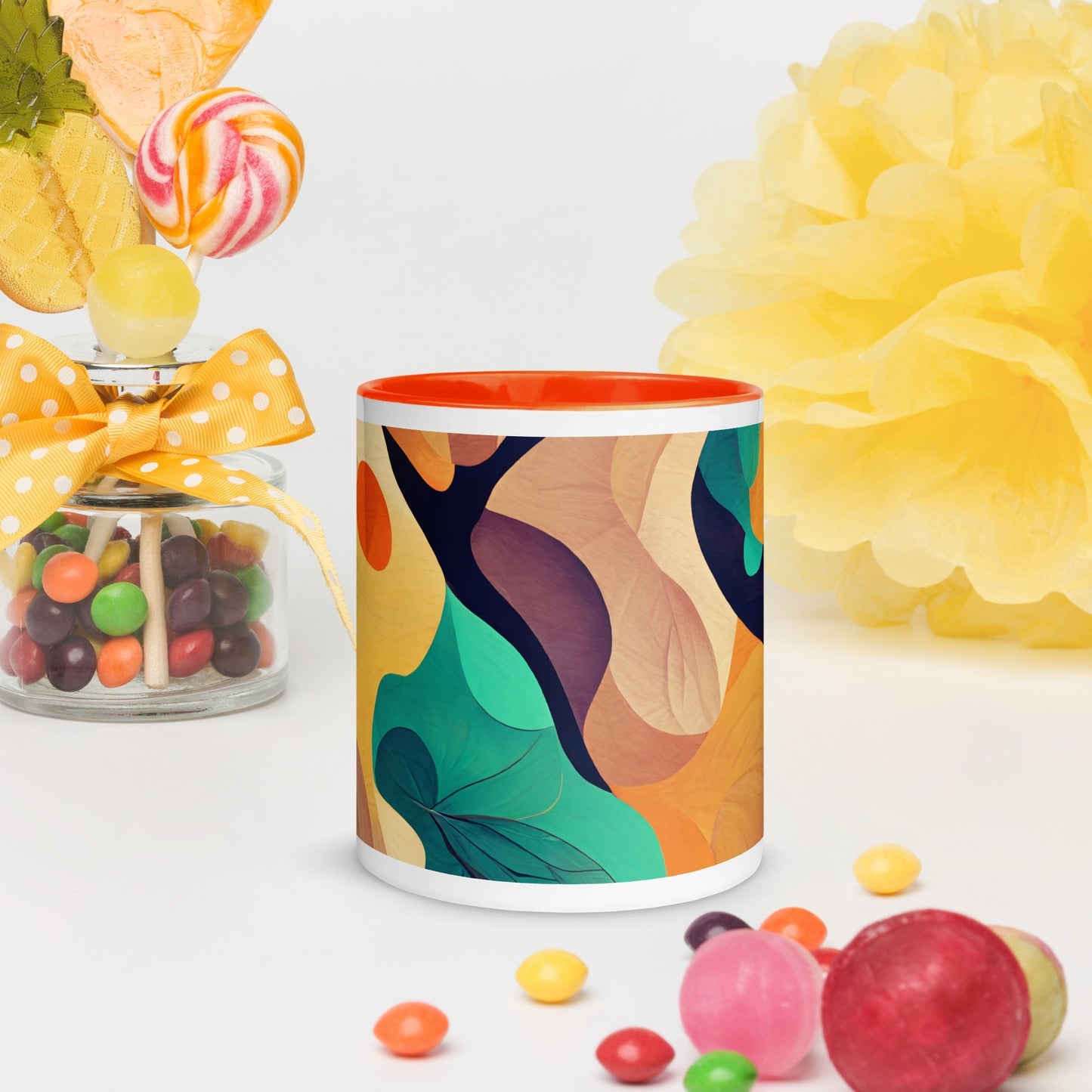 Cocktail Ceramic Mug with Color Inside