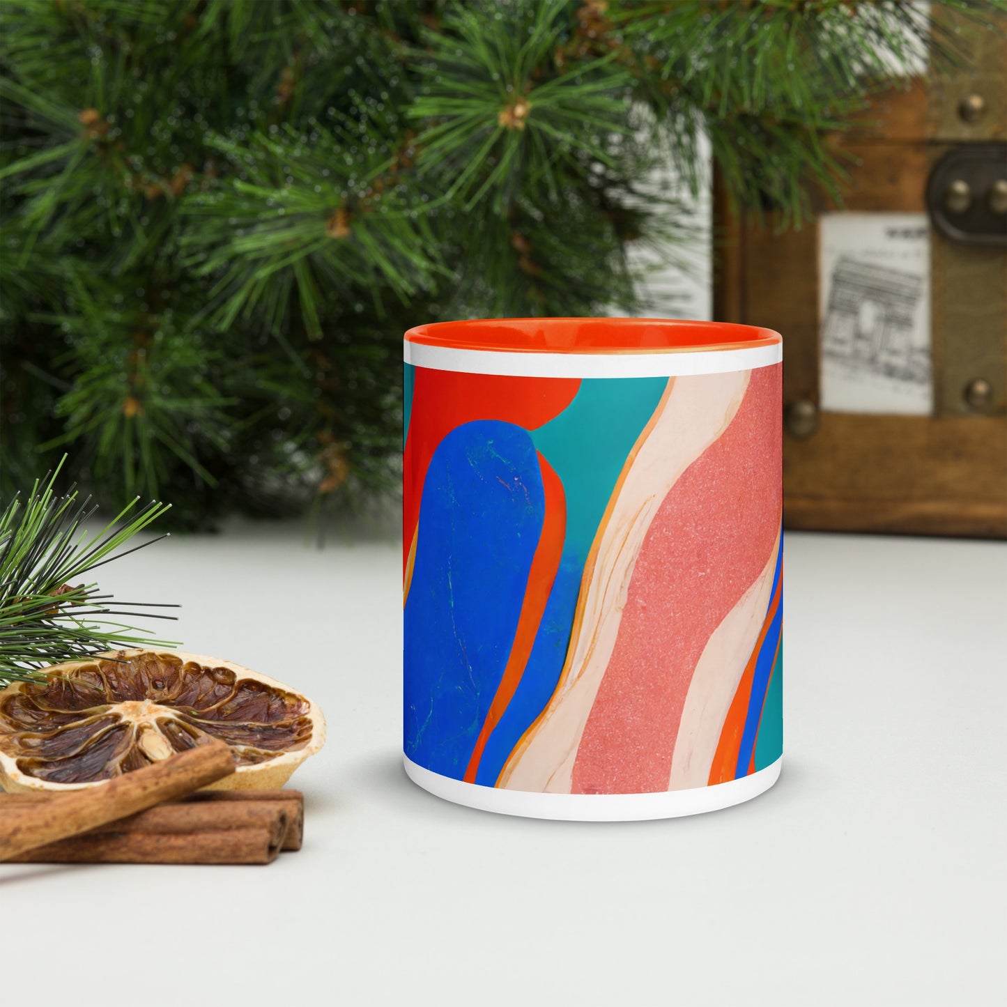 Marble Wonder Ceramic Mug with Color Inside