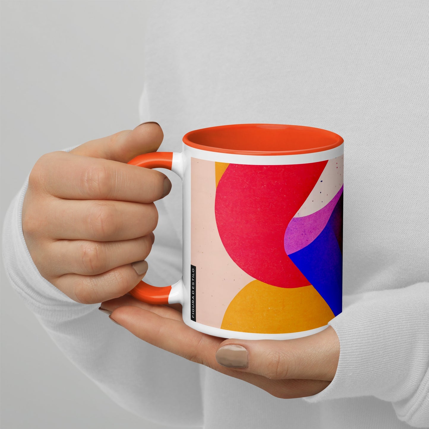 Rising Sun Ceramic Mug with Color Inside
