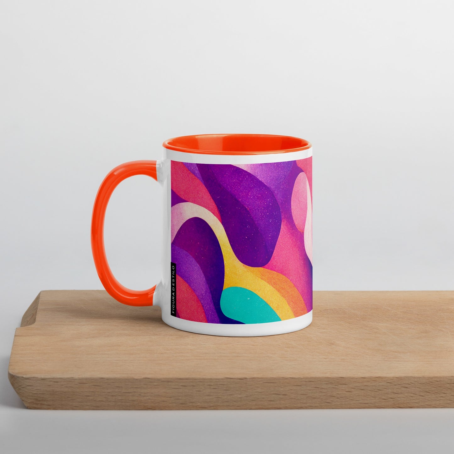 Summer Waves Ceramic Mug with Color Inside