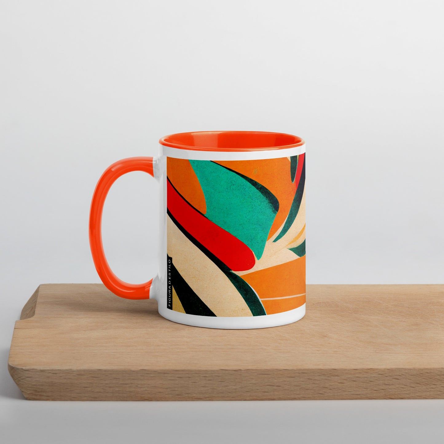 Hot Forest Ceramic Mug with Color Inside