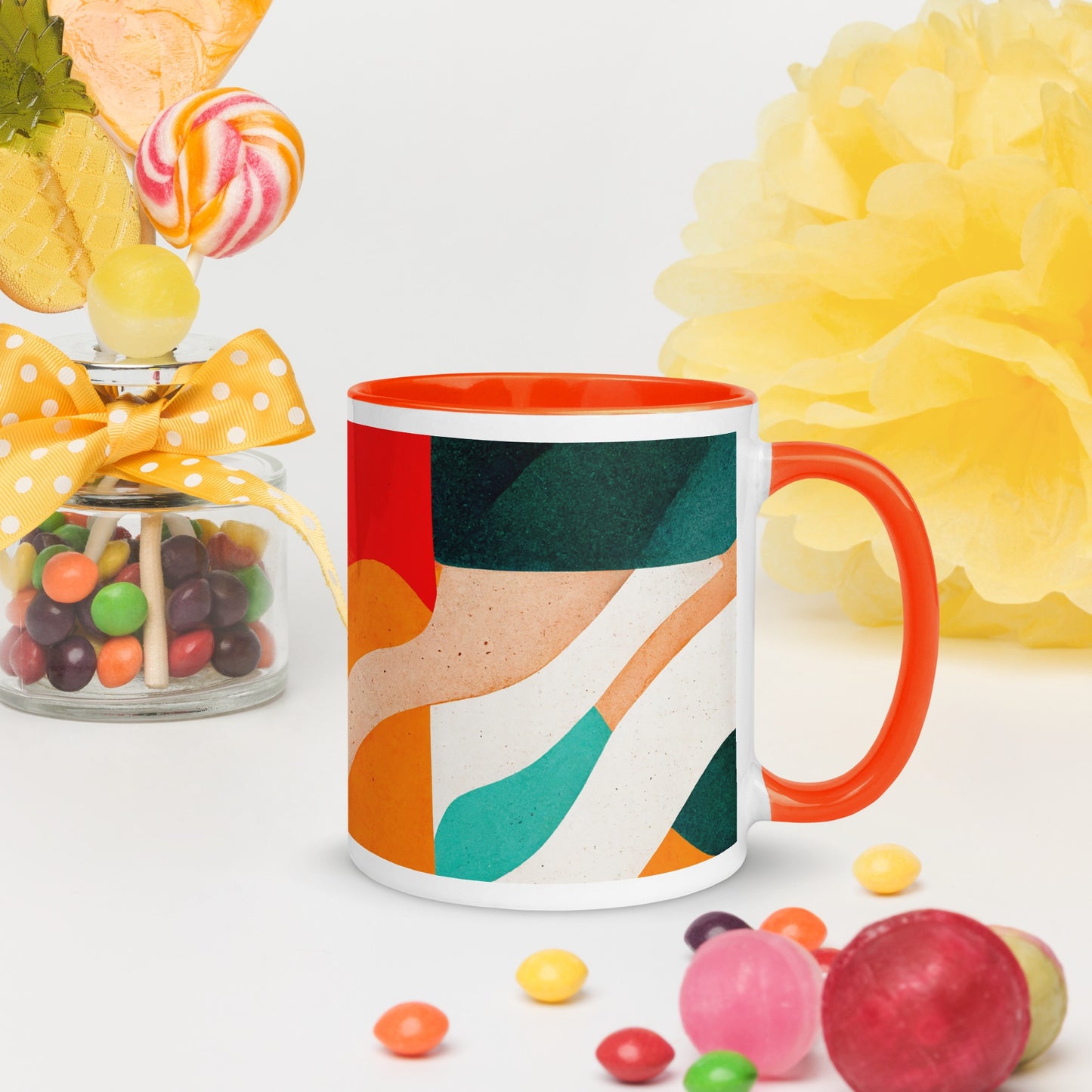 Jelly Bread Ceramic Mug with Color Inside