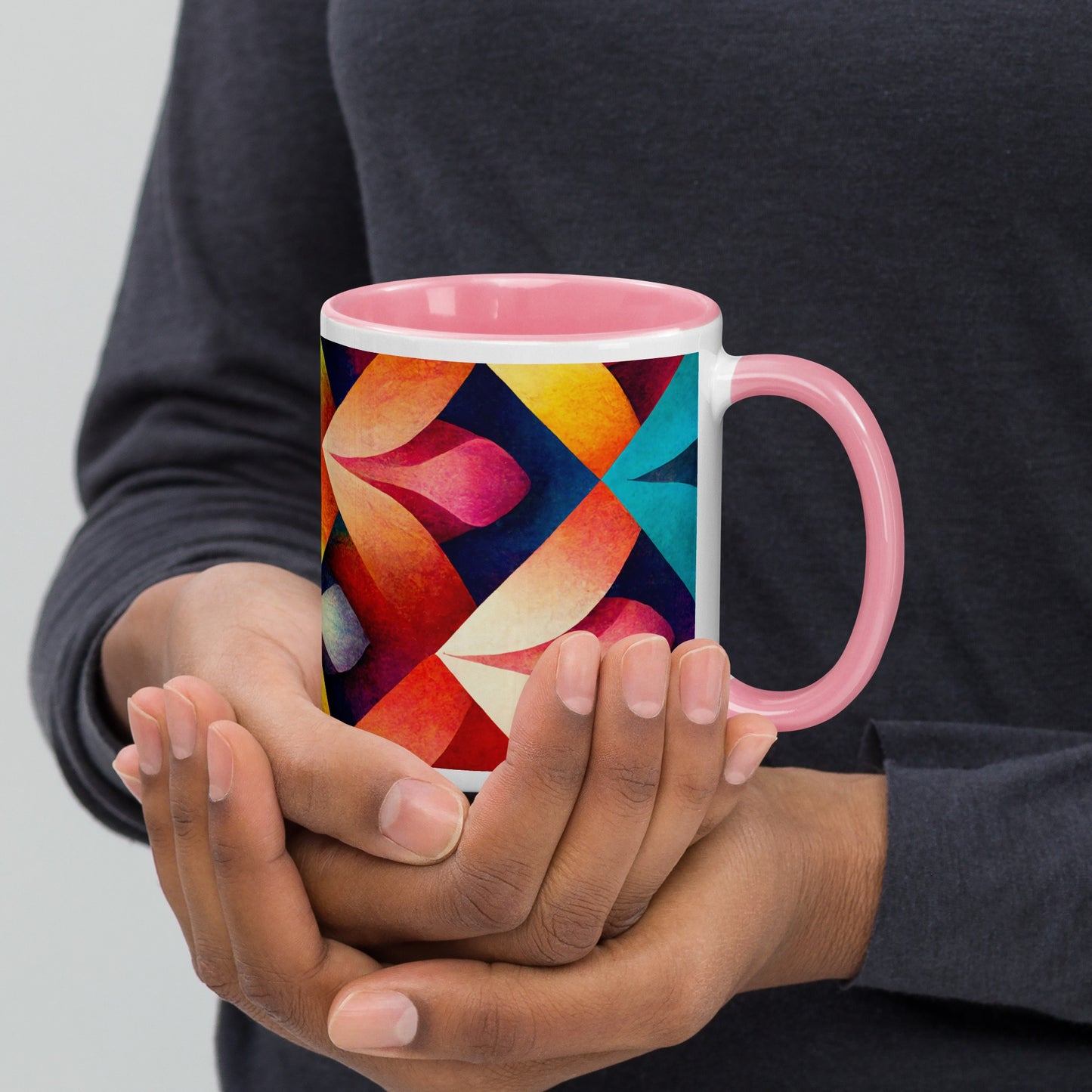 Petals Ceramic Mug with Color Inside