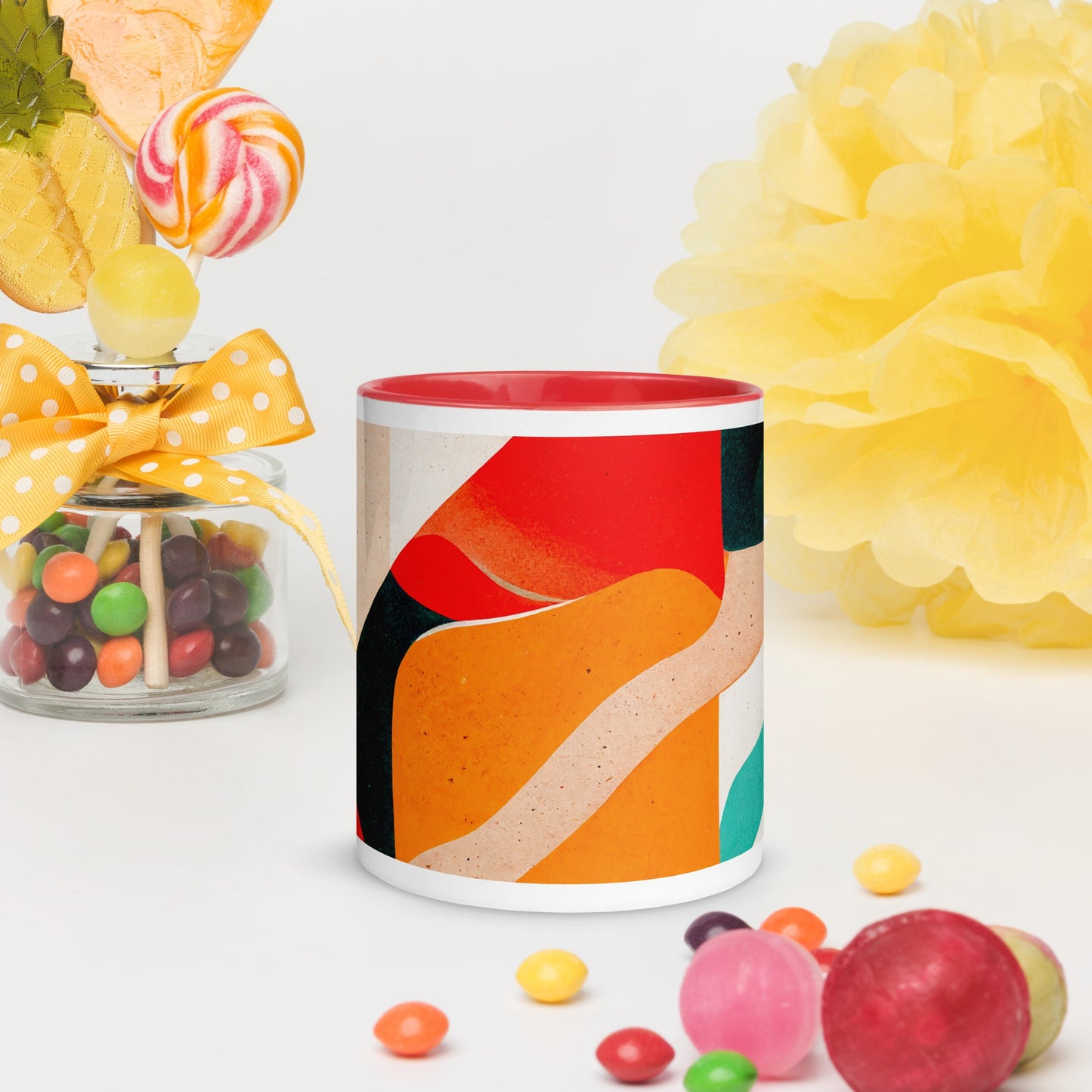 Jelly Bread Ceramic Mug with Color Inside