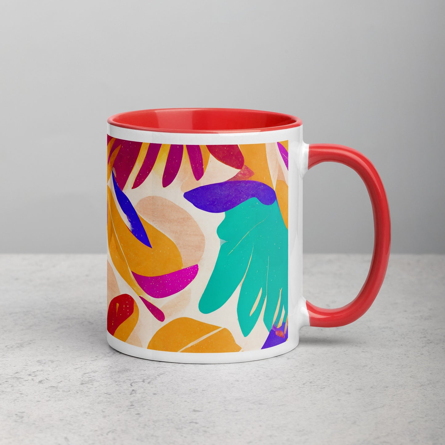 Dominica Ceramic Mug with Color Inside