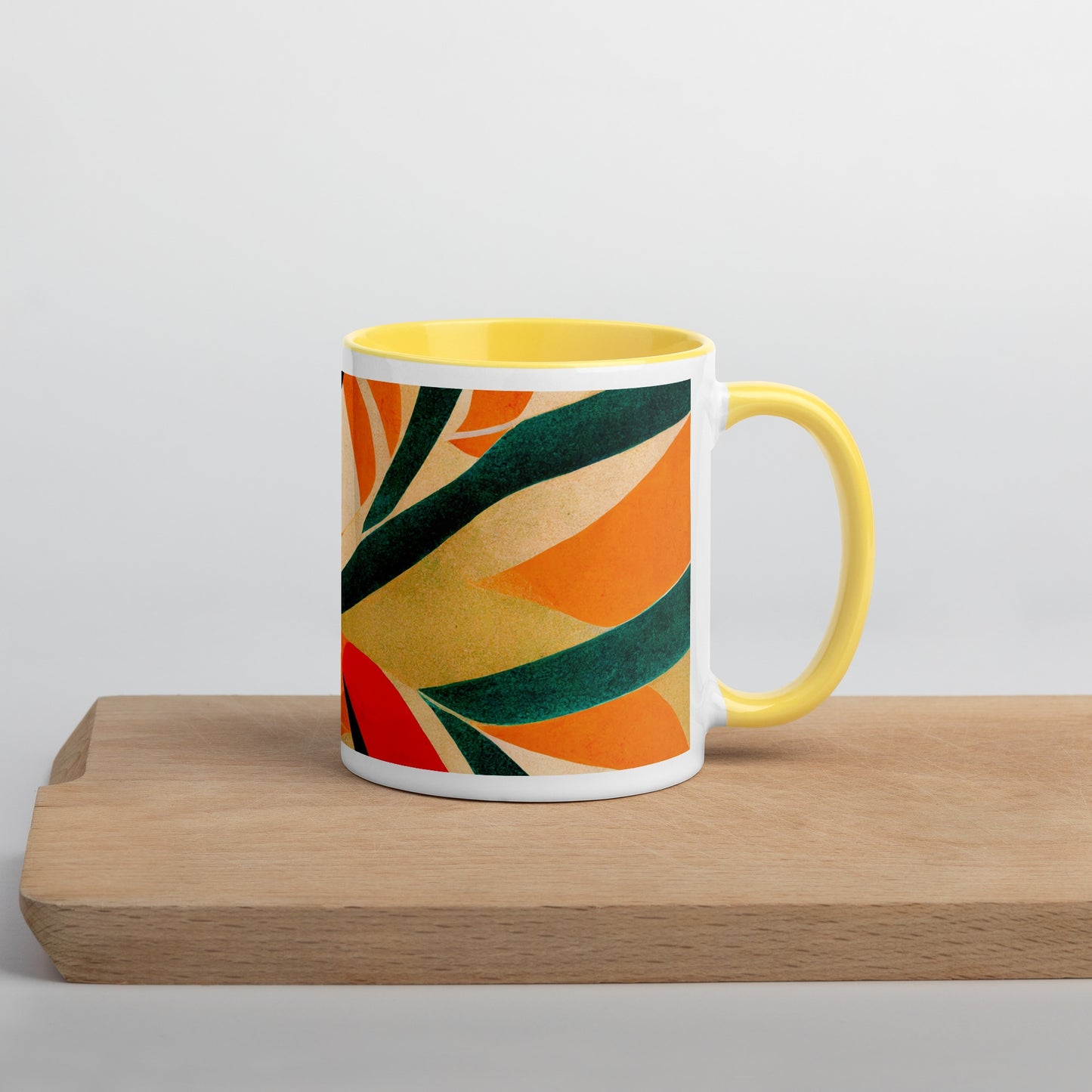 Hot Forest Ceramic Mug with Color Inside